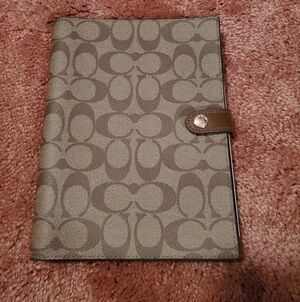 Coach Brown Signature Canvas Notebook